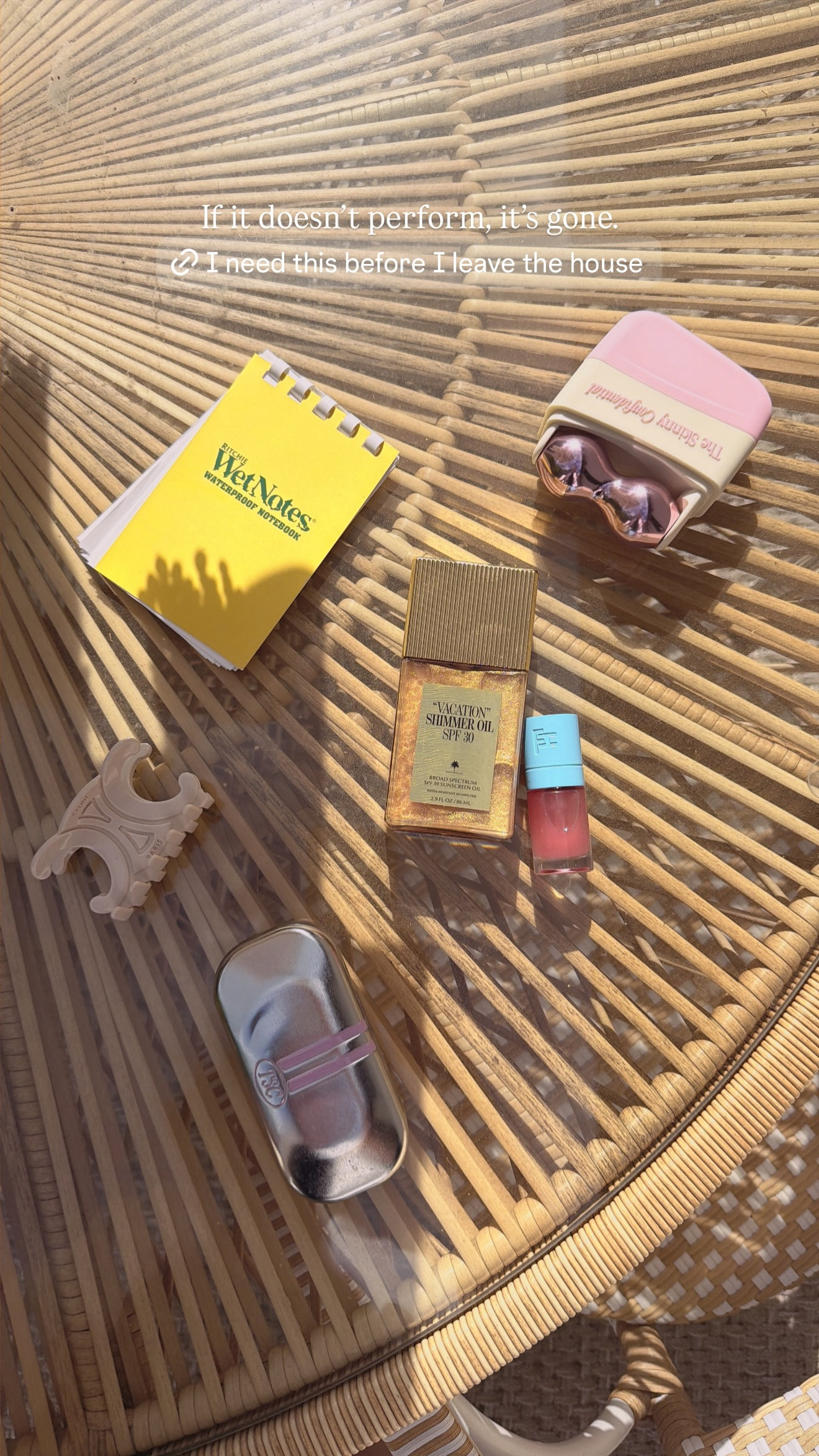 Summer vacation essentials 

 