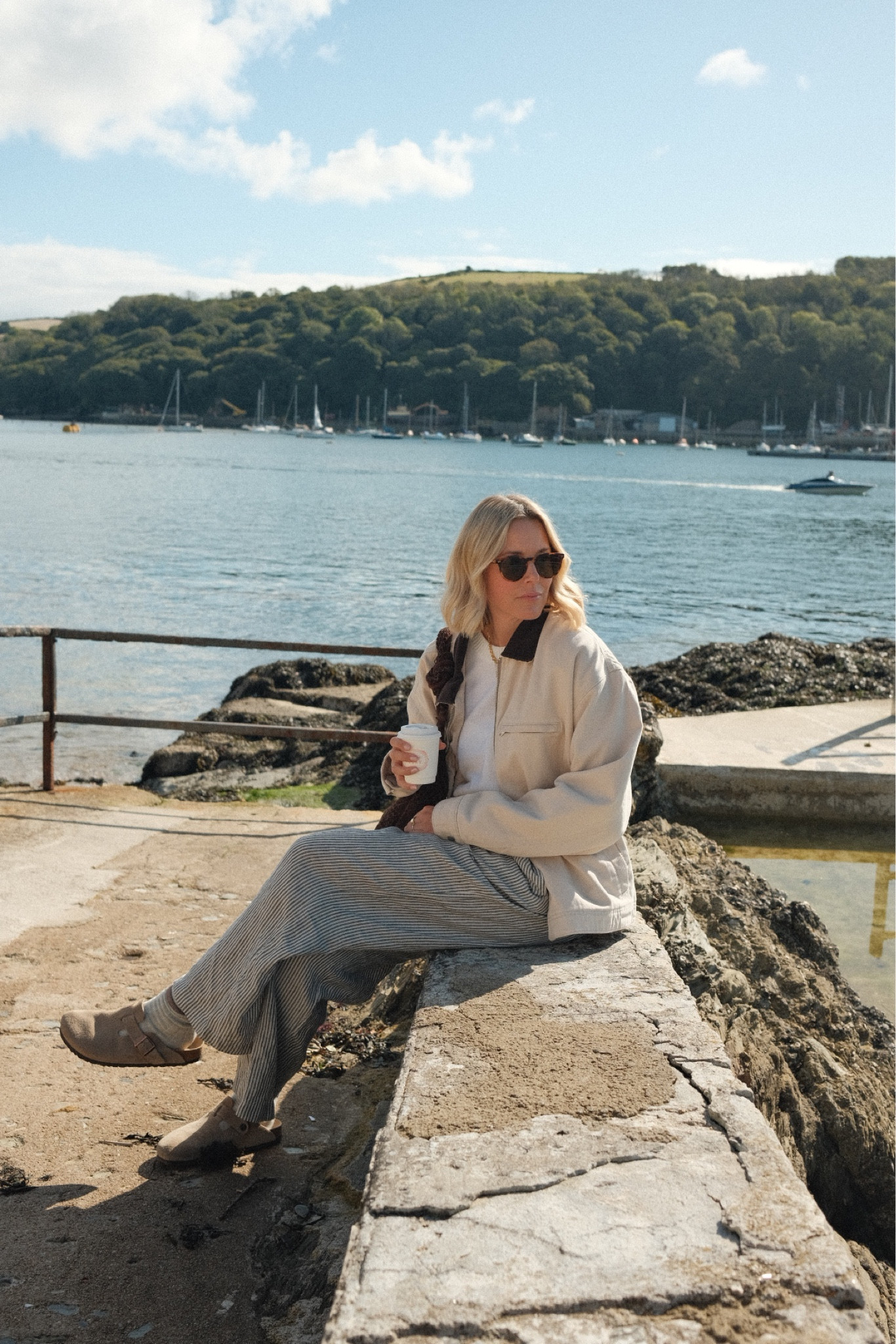 Barn jacket
Striped trousers 
Autumn outfit 
Cornwall outfit 
Boston Birkenstock 

#LTKuk #LTKautumn #LTKeurope