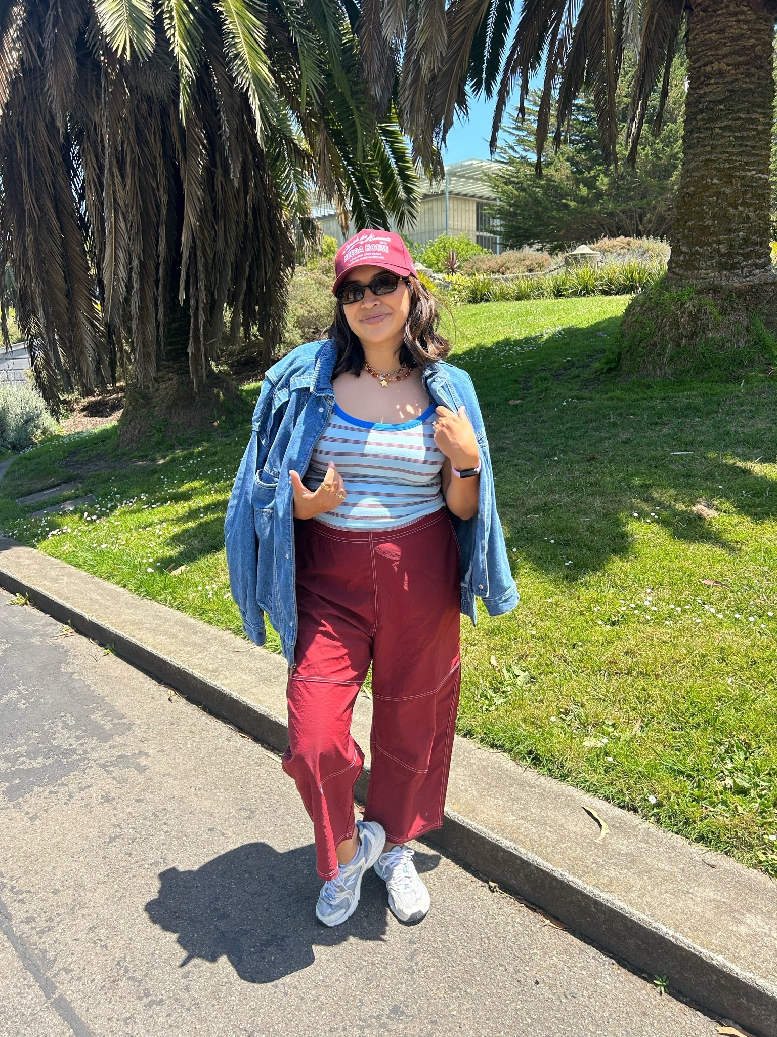 Striped tank, red cargo pants, cool mom outfit

#LTKootd #LTKdayinmylife #LTKmomlife