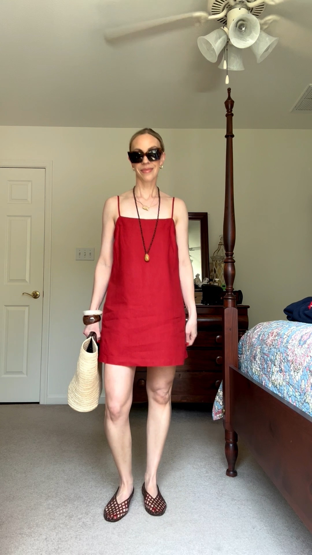 Linen skort dress from @Quince - so cute and comfy! Style it for vacation with jelly shoes and a straw tote bag

#LTKTravel #LTKSeasonal #LTKOver40