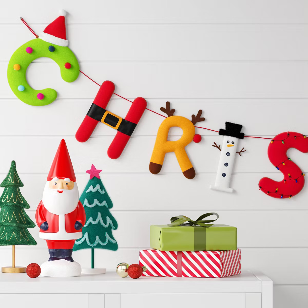 6' Colorful Fabric 'Christmas' Decorative Wall Garland - Wondershop™ | Target
