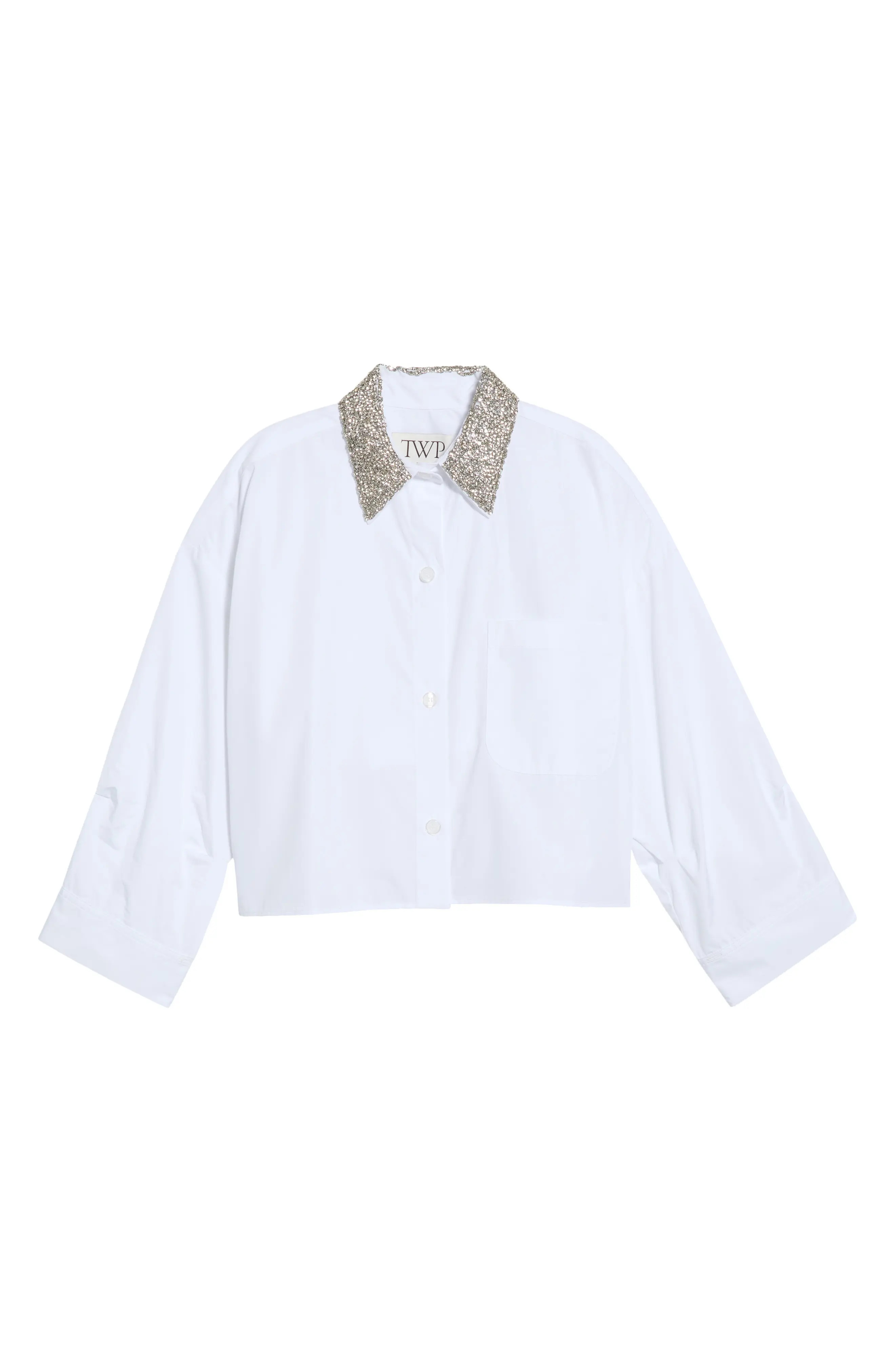 TWP Beaded Collar Button-Up Shirt (Women) | Nordstrom | Nordstrom