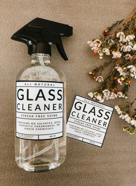 Glass Cleaner label | Etsy (US)