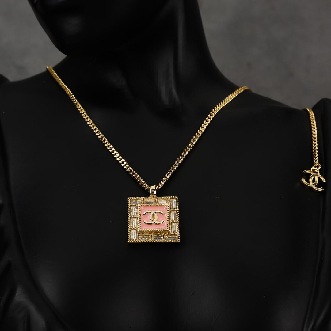 Gold Letter Square Necklace, Designer Women's Necklace Never Fades, Luxury Necklace for Her Birth... | Etsy (US)