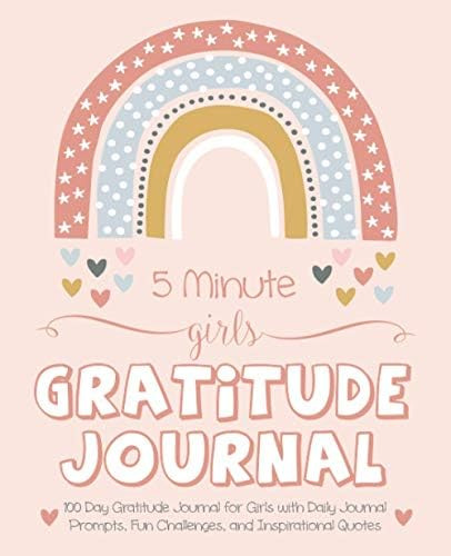 5 Minute Girls Gratitude Journal: 100 Day Gratitude Journal for Girls with Daily Journal Prompts, Fu | Amazon (US)