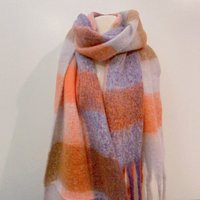 Green Black Colour Block Chunky Squares Check Blanket Scarf | Women's Winter Personalised Hand Felted Gift in A Box | Etsy (US)