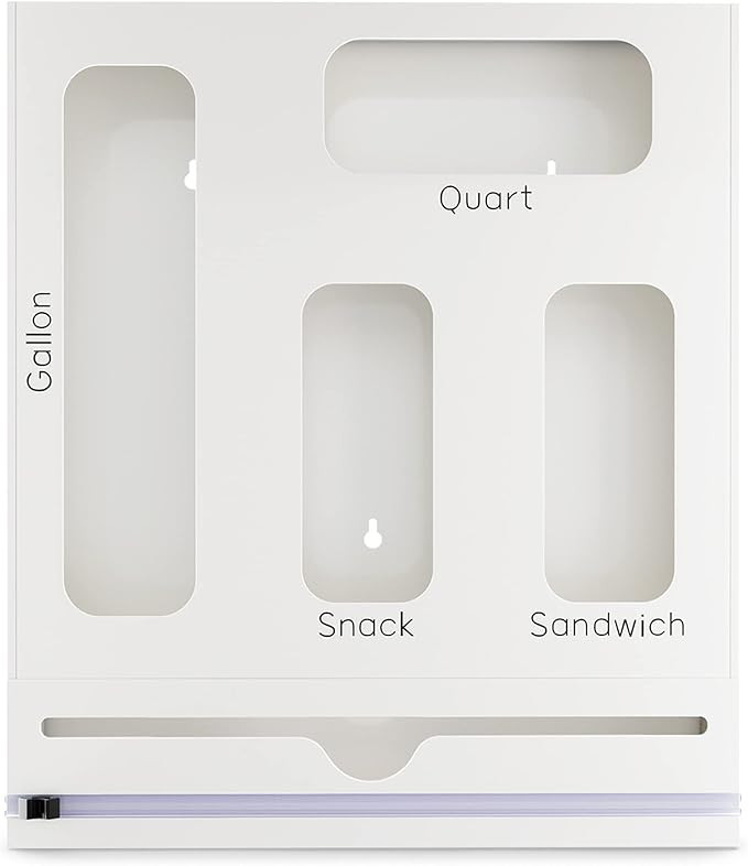 Moderne Luxe Kitchen Bag Storage Organizer w/ 4 Non-Slip Pads and Separate Compartment for Foil o... | Amazon (US)