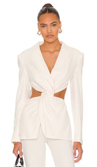 Emmy Blazer in Ivory | Revolve Clothing (Global)