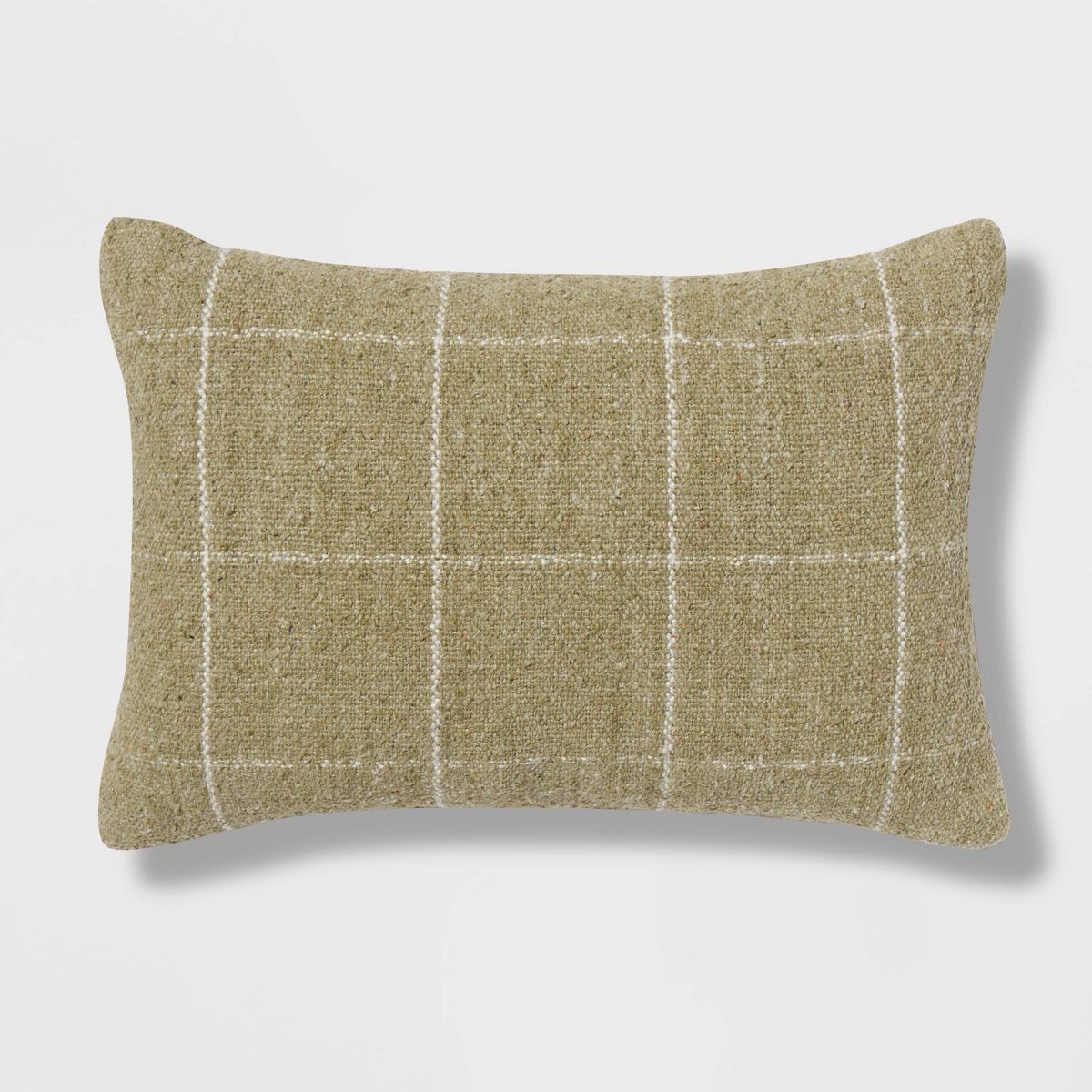 Oblong Windowpane Woven Decorative Throw Pillow Green - Threshold™ | Target