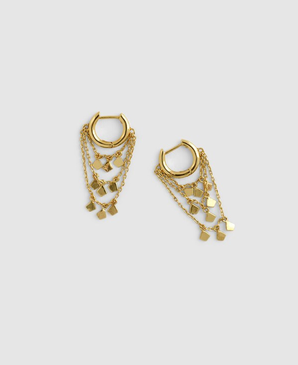 Stacked Chain Huggie Hoop Earrings | Madewell
