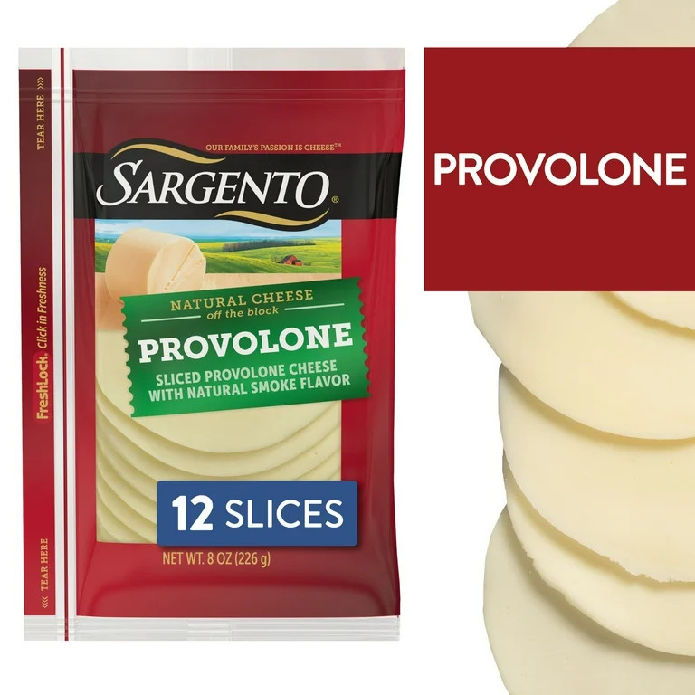 Sargento® Sliced Provolone Natural Cheese with Natural Smoke Flavor, 12 slices | Walmart (US)