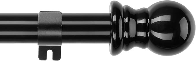 HOME COMPOSER Curtain Rod, Black Curtain Rods for Windows 30 to 56 inches, 1" Diameter Decorative... | Amazon (US)
