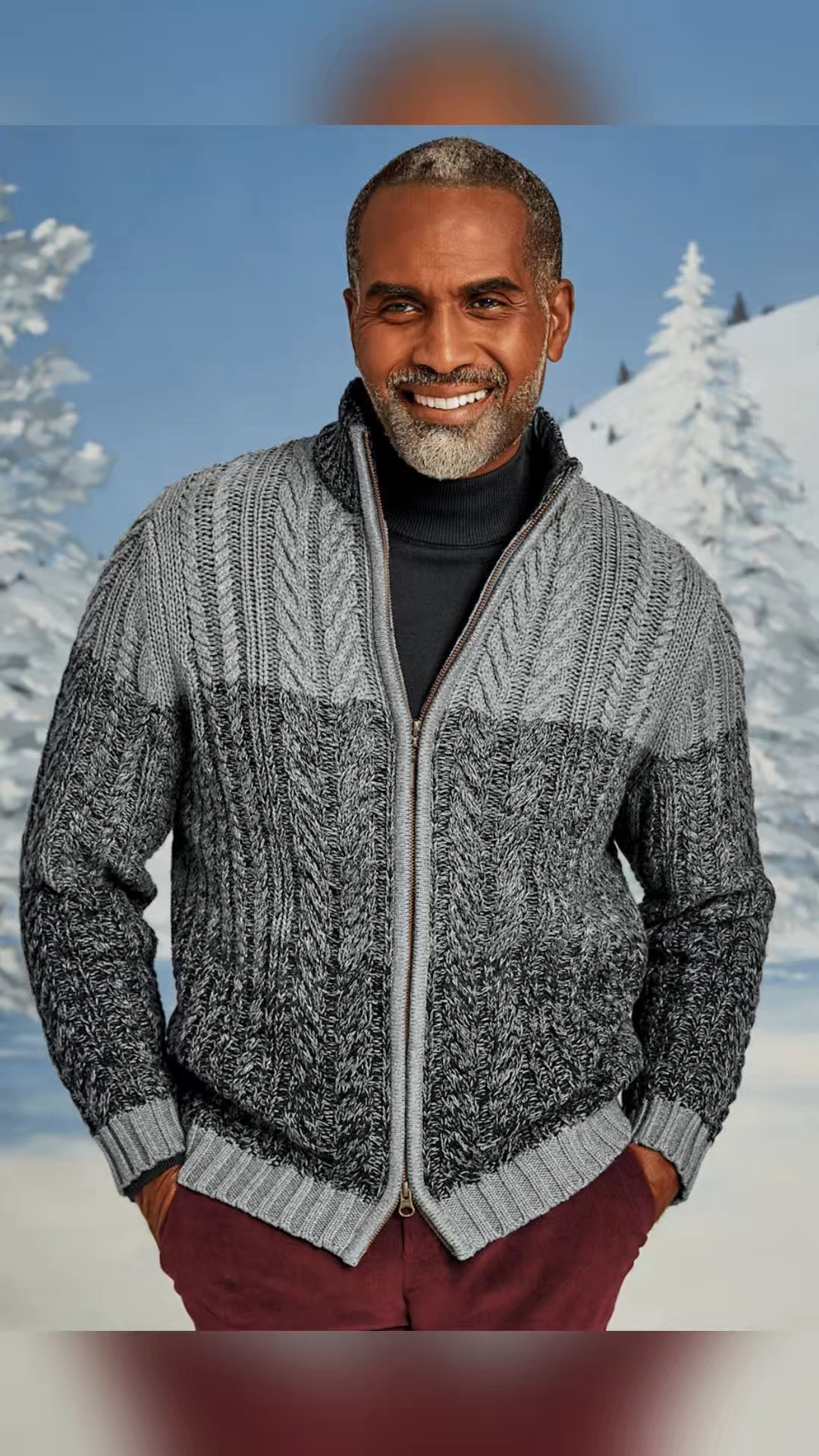 Cotton Cable Full Zip Mock Neck Sweater
On Clearance. 

#LTKStyleTip #LTKSaleAlert #LTKFindsUnder100