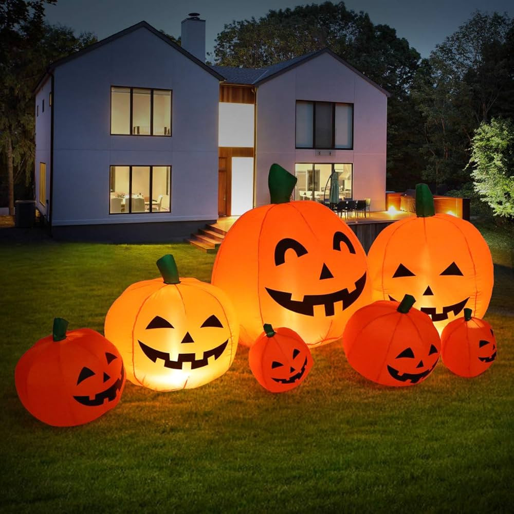 Sizonjoy 7 Ft Halloween Blow up Inflatable Pumpkin Decoration-Lighted for Home Yard Garden Indoor... | Amazon (US)
