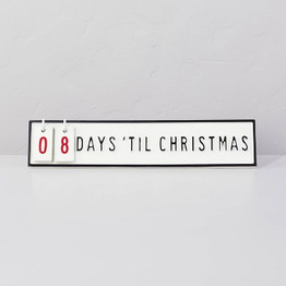 Click for more info about 4"x18" Christmas Countdown Tabletop Calendar Cream/Black/Red - Hearth & Hand™ with Magnolia