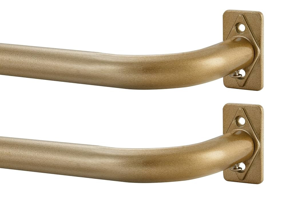 2 Pack Curtain Rods 84-120 Inches, Antique Gold Curtain Rods for Window, Room Darkening Single Cu... | Amazon (US)