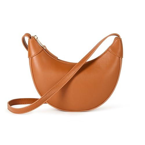 The Drop Women’s Kinsley Cresent Crossbody Bag, Cognac, One Size | Amazon (US)