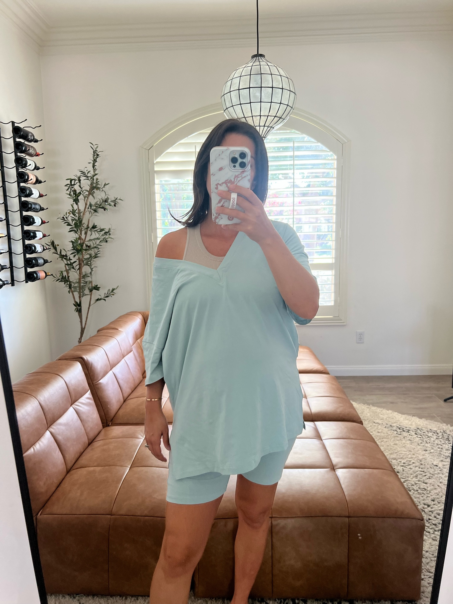 Amazon two piece set. Not maternity. Runs large. I’m wearing a small for reference. It also has pockets.

Loungewear
Two piece set 
Free People Dupe 
Slides


#LTKfindsunder50 #LTKfitness