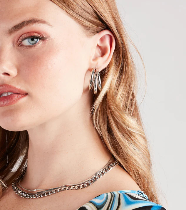 Elevated Style Triple Hoop Earrings | Windsor Stores