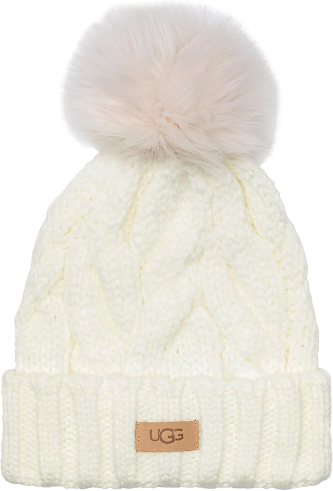UGG Women's Cable Beanie w/Pom | Amazon (US)
