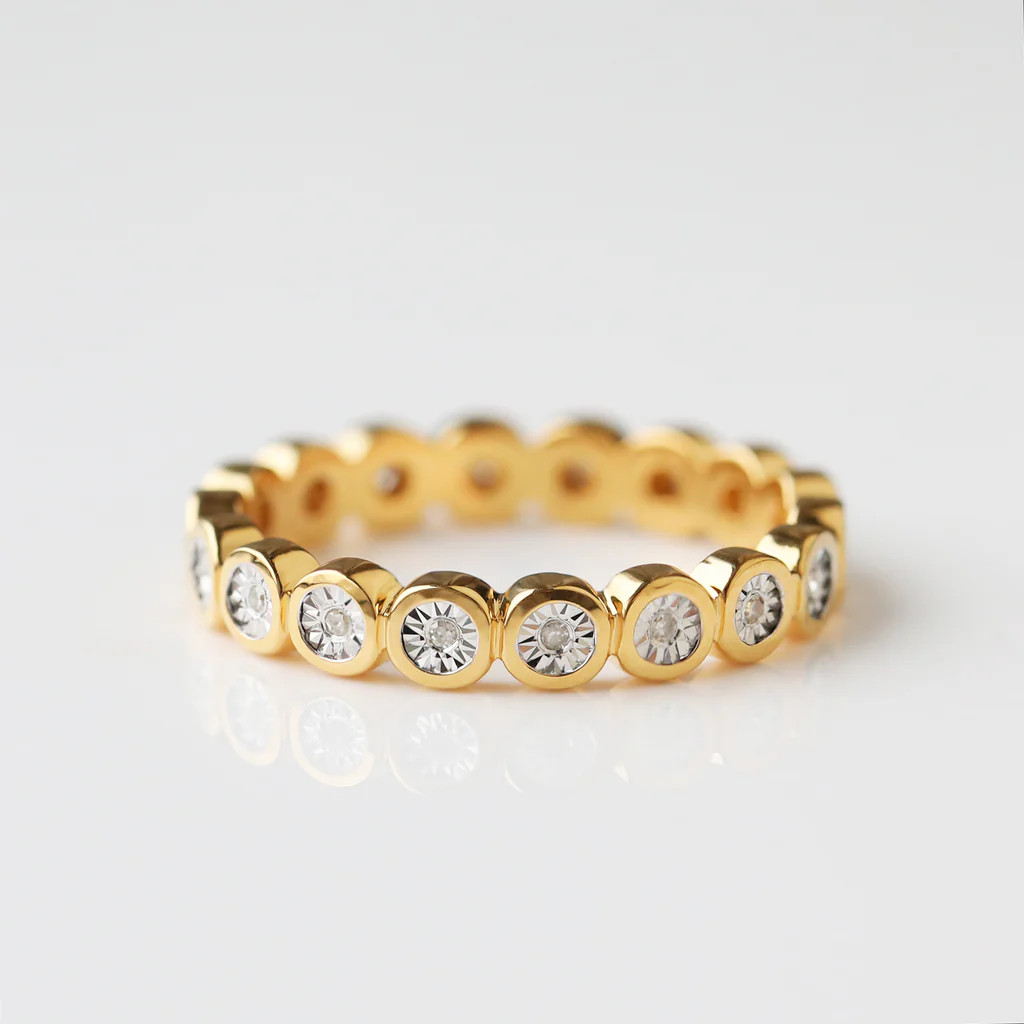 Freya Bezel Set Diamond Eternity Band | Carrie Elizabeth