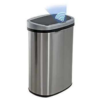 Kitchen Trash Can with Lid, 13 Gallon Automatic Garbage Can for Bathroom Bedroom Home Office 50 L... | Amazon (US)