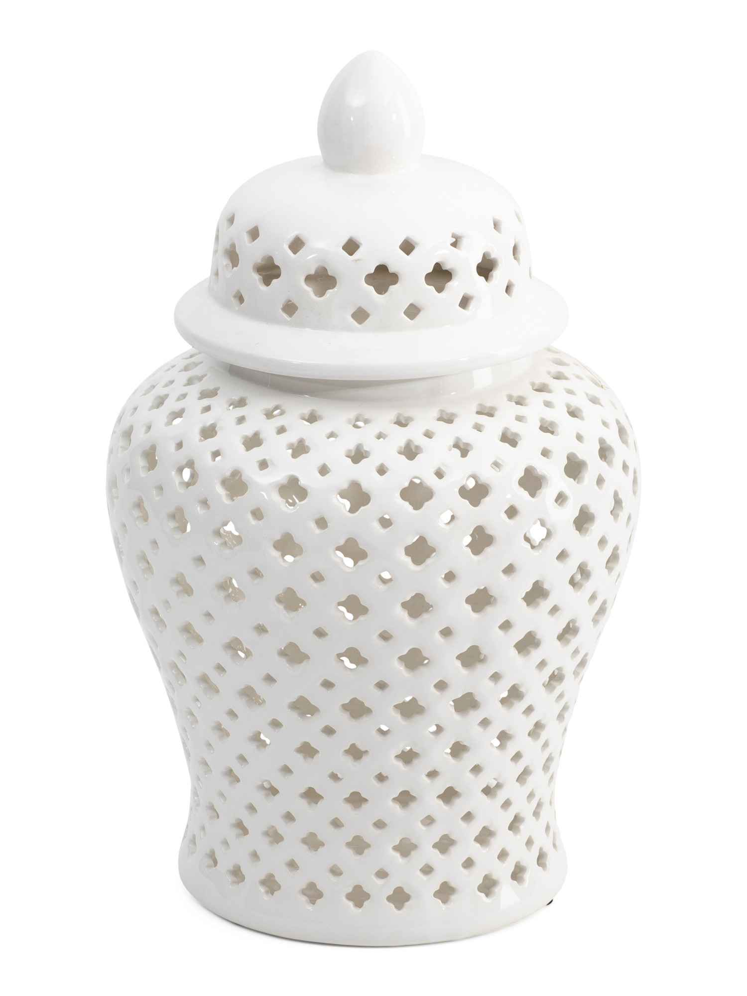 18in Pierced Ceramic Temple Jar With Lid | Marshalls