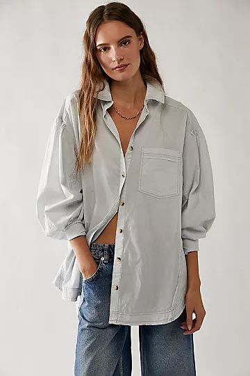 Happy Hour Solid Poplin Top | Free People (Global - UK&FR Excluded)