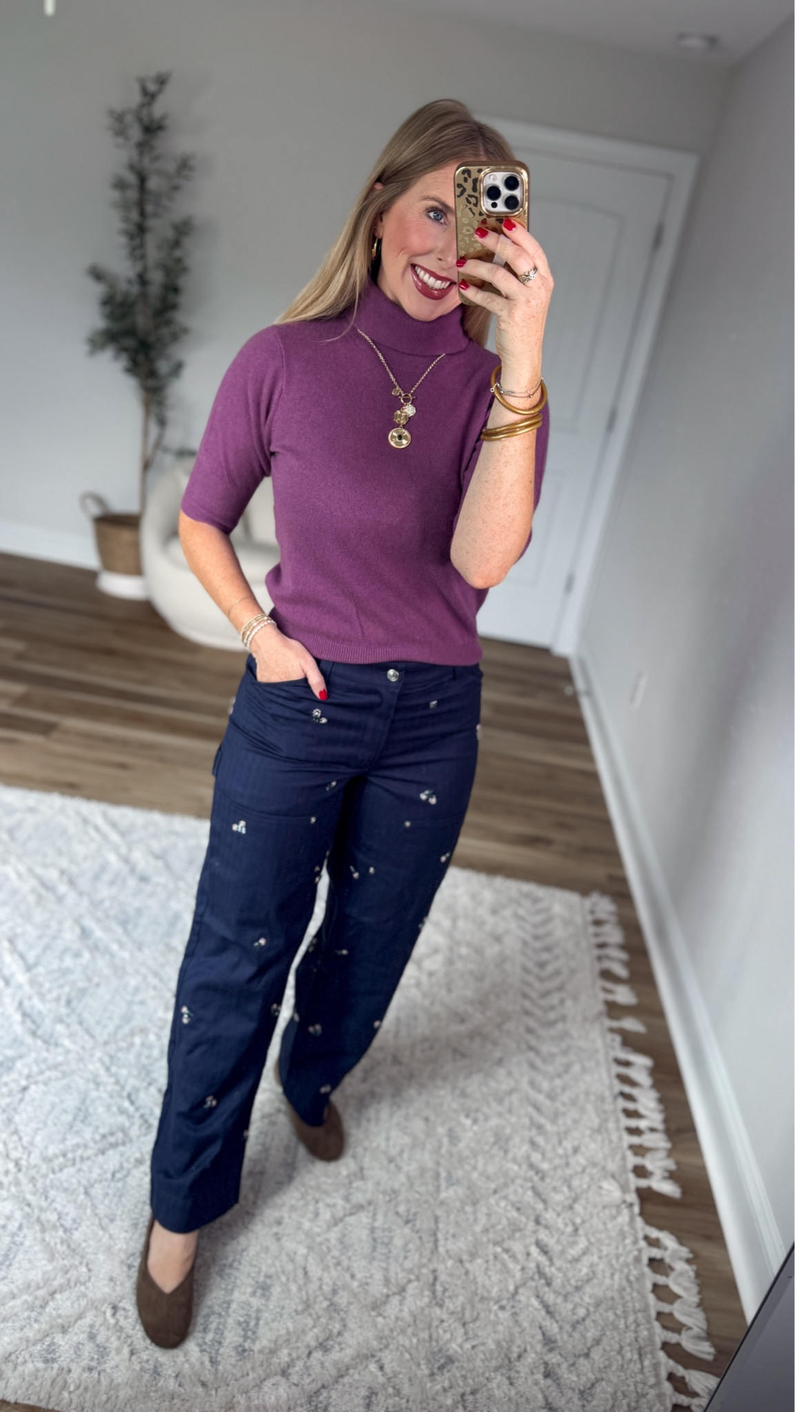 Weekend Walmart Wins try-on
100% cashmere turtleneck sweater- medium 
Embellished beaded carpenter jeans- tts 6

#LTKxWalmart #LTKootd
