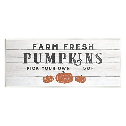 Farm Fresh Pumpkins Country Sign, 7 x 17 Inch Mounted Print on Wall Plaque | Amazon (US)