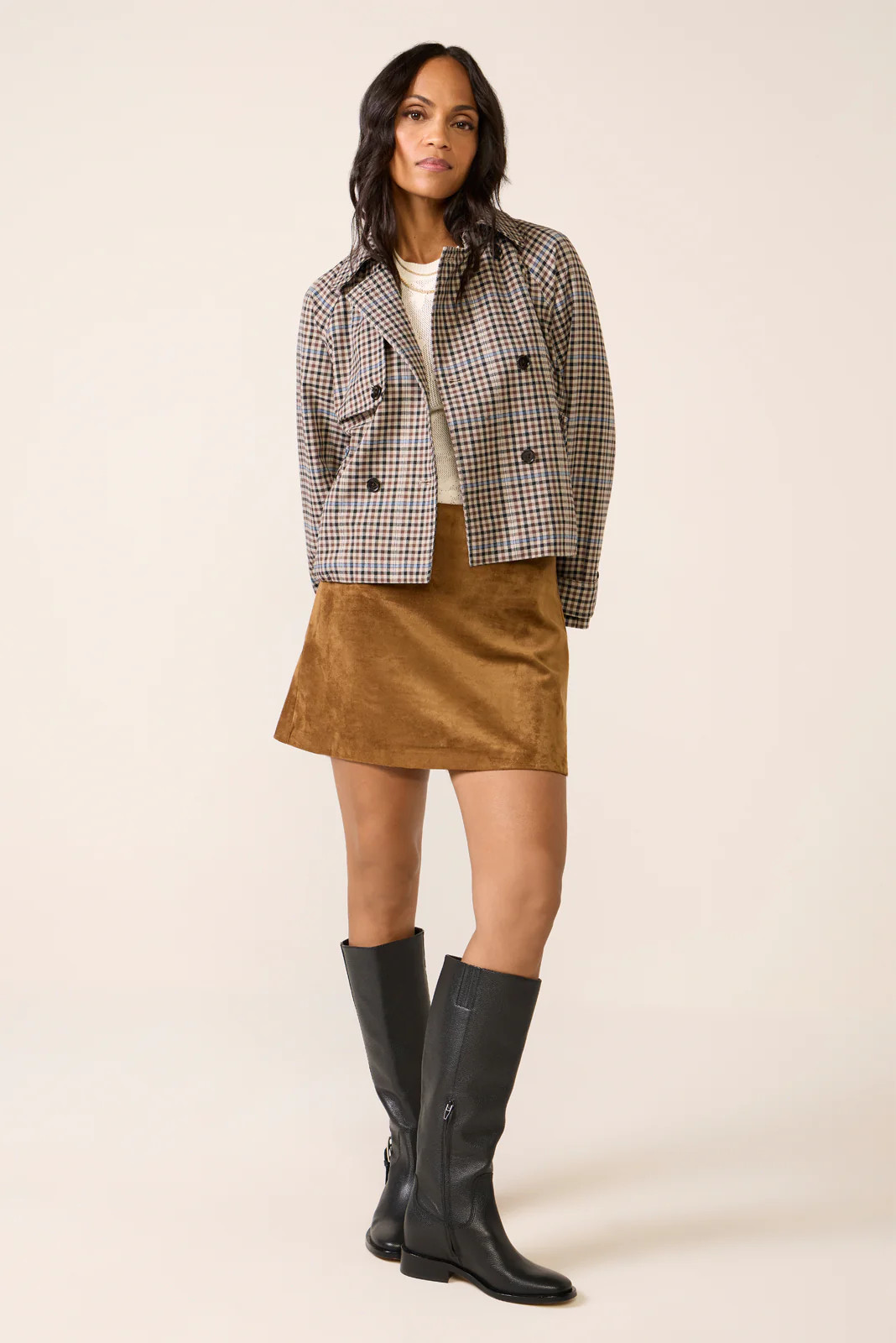 Z SUPPLY Women's Ciera Suede Mini Skirt, Size XL, Brown | Evereve