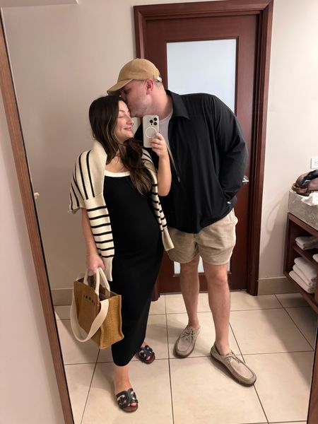 His & Hers vaca spring outfits!

Dress- size small (bump friendly!) it’s a nice thick material and hides any cellulite! Code: mimipluswill20 for 20% off!
Sweater runs big- size down! I also linked an amazon version!
Sandals run true to size

Mens jacket- runs true to size 
Mens basic tees- great length
Mens short- corduroy and very comfortable. Easy to dress up  

#LTKfindsunder100 #LTKtravel #LTKstyletip