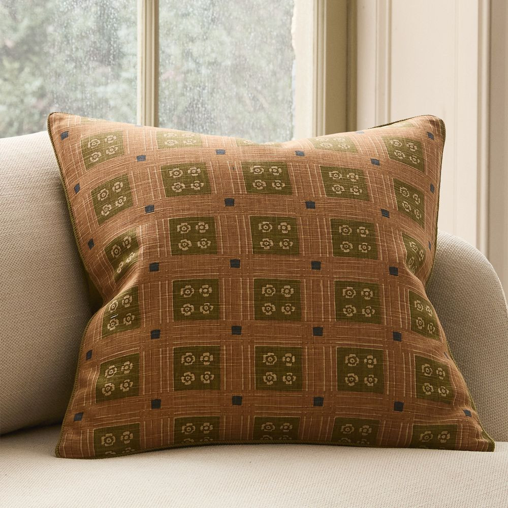 Pierce & Ward Floral Grid Pillow Cover | West Elm (US)