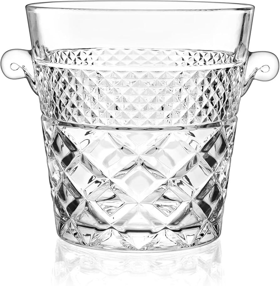 Ice Bucket Wine Bucket，Clear Glass 2 Liter Tub for Drinks and Parties, Food Grade, Perfect for ... | Amazon (US)