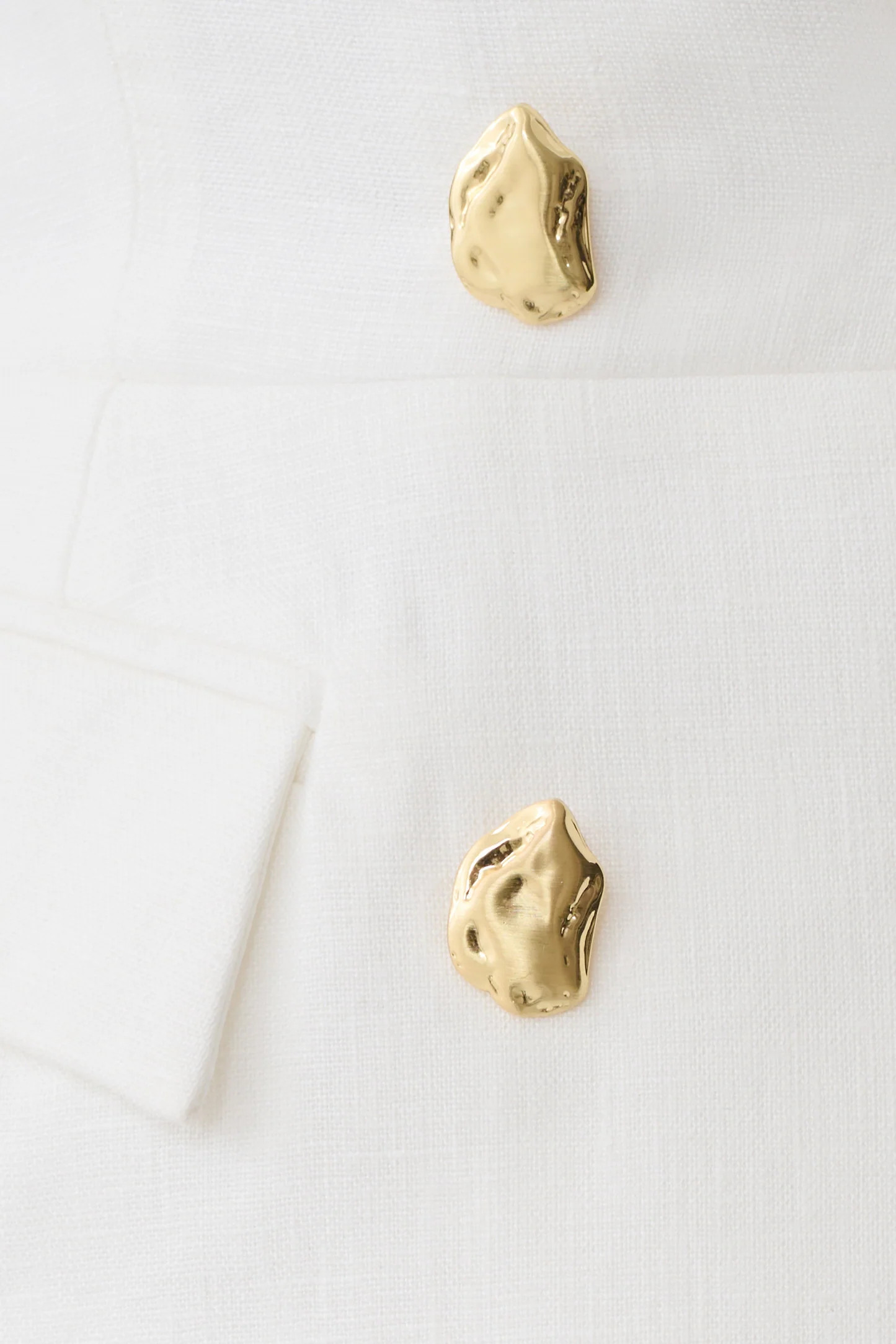 Oriana Linen Button Vest - White | Meshki UK