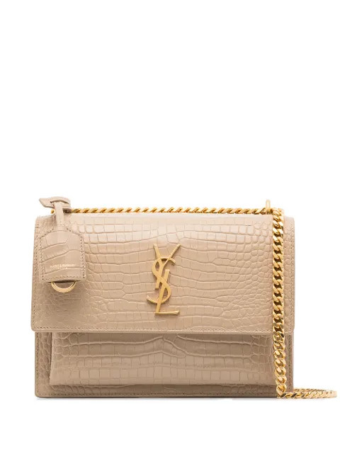 medium Sunset crocodile-effect shoulder bag | Farfetch (CA)