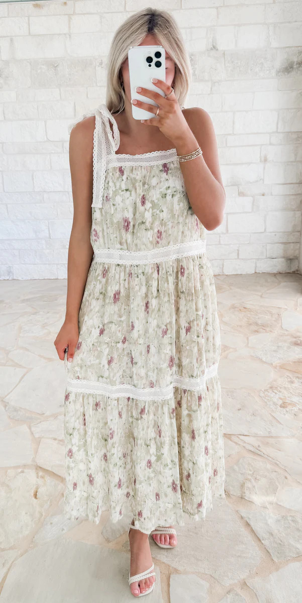 New Beginnings Floral Pleated Midi | CK Squared Boutique