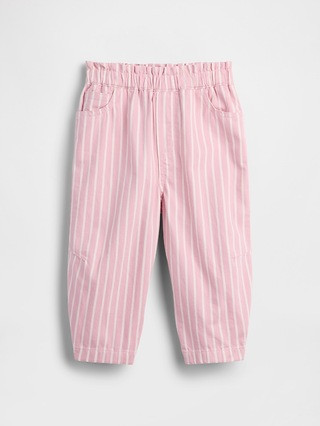 Baby & Toddler Pull-On Stripe Barrel Jeans | Gap (US)