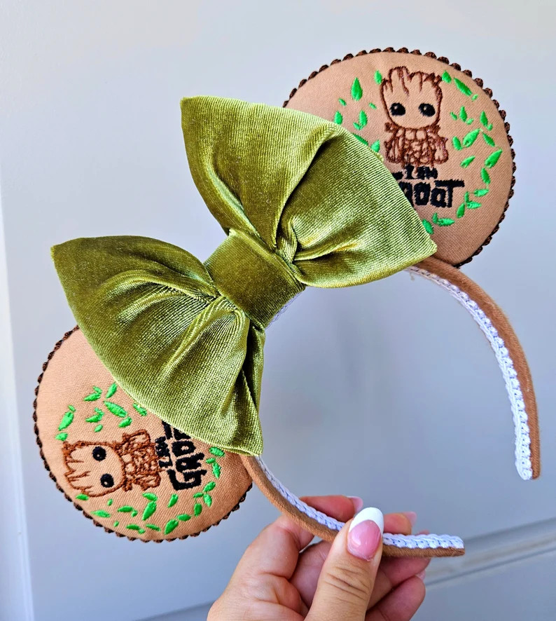 I'm Groot Embroidery Mouse Ears - Etsy | Etsy (US)