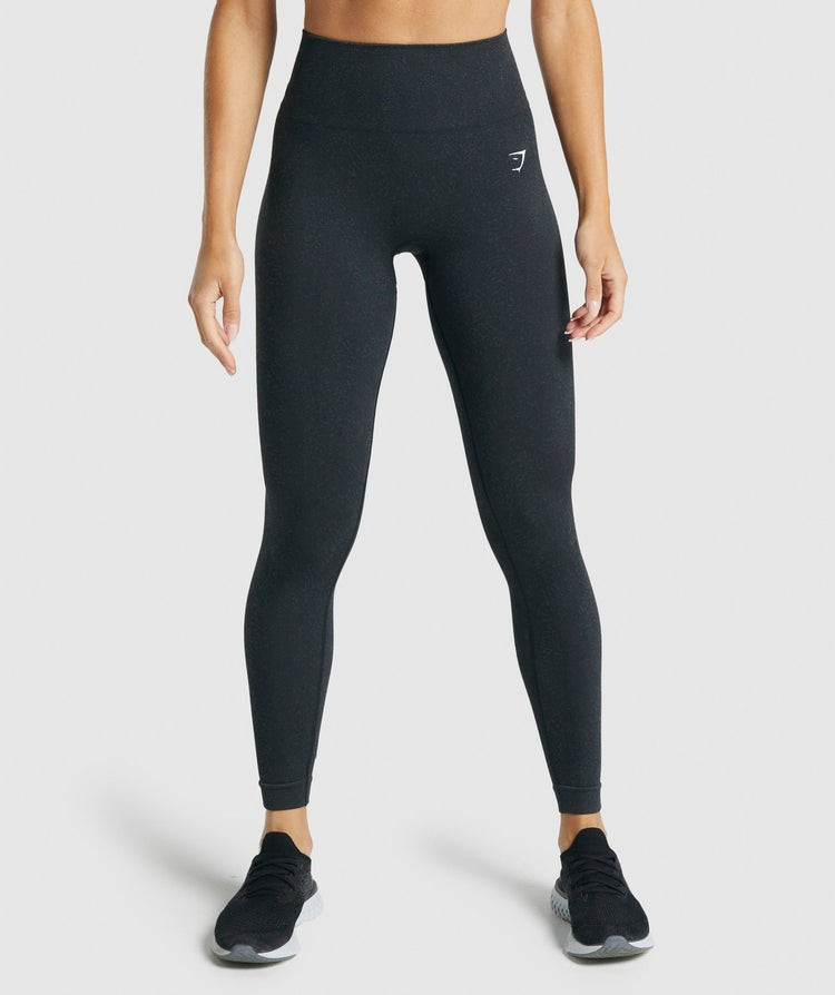 Gymshark Adapt Fleck Seamless Leggings - Mineral | Black | Gymshark US