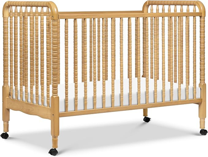 Davinci Jenny Lind 3-in-1 Convertible Crib in Honey, Removeable Wheels, Greenguard Gold | GREENGU... | Amazon (US)
