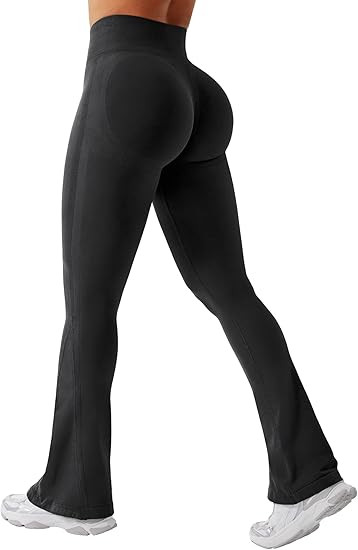 YEOREO Mini Flare Leggings Womens Workout Butt Lifting Legging Hidden Scrunch Seamless 28" / 30" ... | Amazon (US)