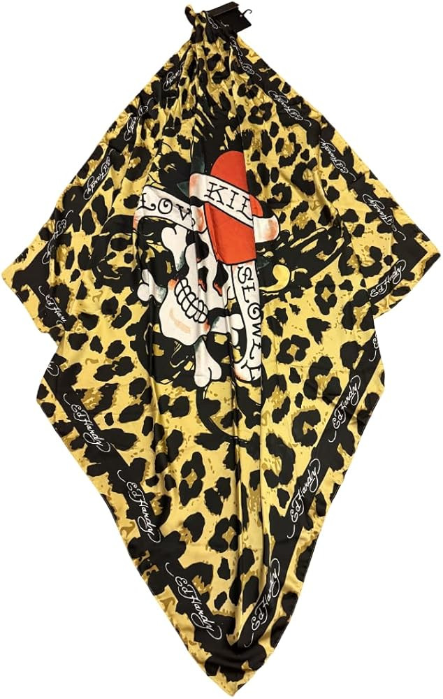 ED HARDY Animal Print Scarf with Tattoo Love Kills Slowly | Amazon (US)