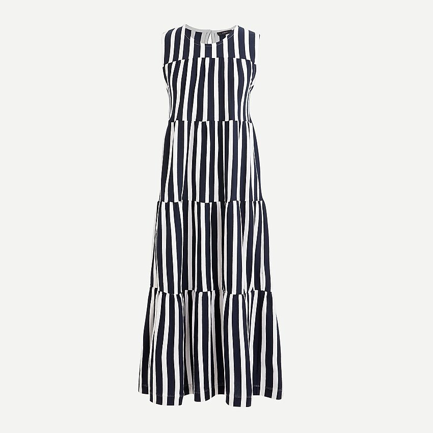 Tiered tank dress in stripe | J. Crew US