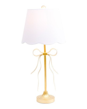 29in Metal Ribbon Scalloped  Shade Table Lamp | TJ Maxx