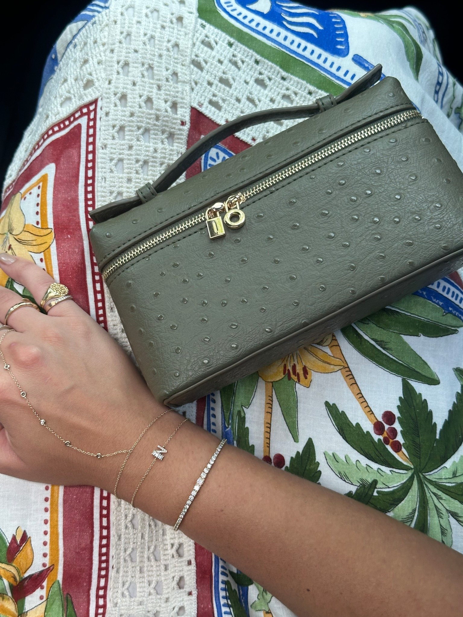 Amazon dupe 
Lori piana dupe 
Amazon bags 
Amazon purse 
Amazon finds 
Farm rio skirt 
Midi skirt 
Tropical destination skirt 
Green purse 
Jewelry 
Miami outfits 
Miami inspo 

#LTKFindsUnder100 #LTKItBag #LTKSummerEdit