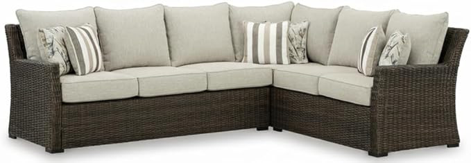 Signature Design by Ashley Brook Ranch Casual Nuvella Weather Resistant Fabric Right Hand Facing ... | Amazon (US)