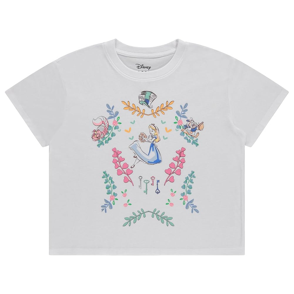 Disney Alice in Wonderland T-Shirt - Alice, Cheshire Cat, Hatter - Ladies Fashion Tee | Amazon (US)