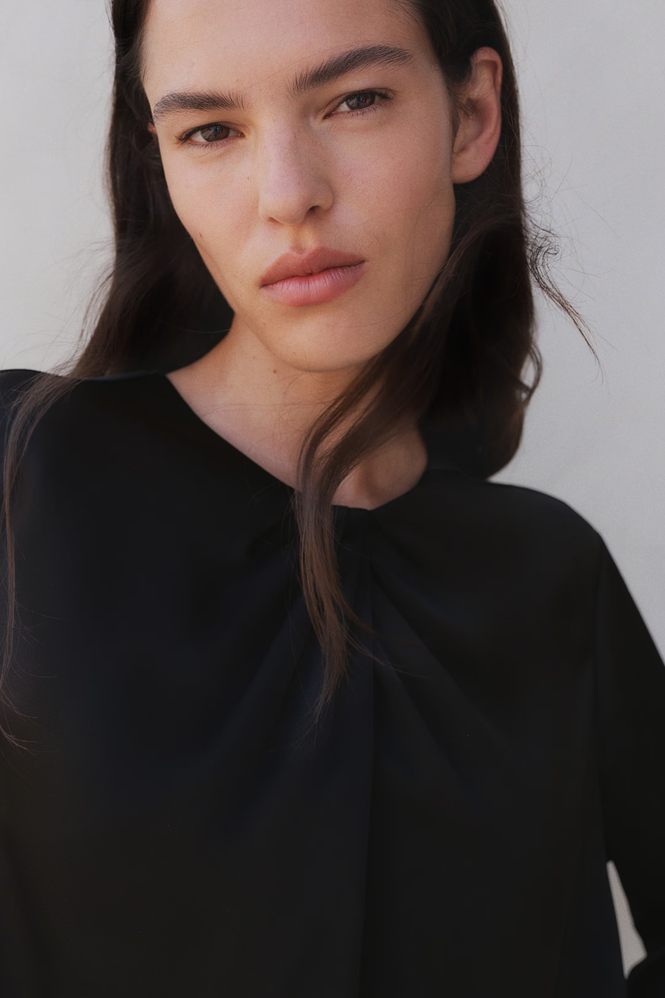 Pleat-Detail Satin Blouse | H&M (US + CA)