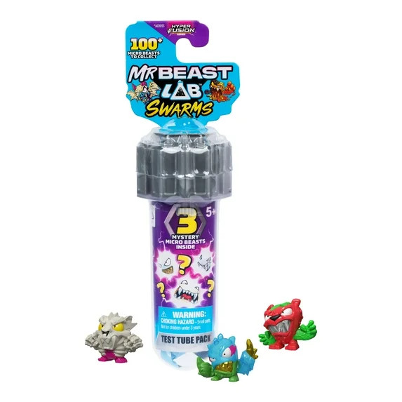 MrBeast Lab Swarms Hyper Fusion Series 3 Pack  Test Tube, Styles Vary, Collect 100+, Ages 5+ | Walmart (US)
